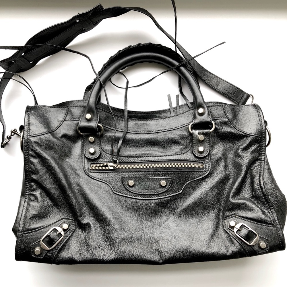 Biker Motorcycle City Medium Black Bag Purse